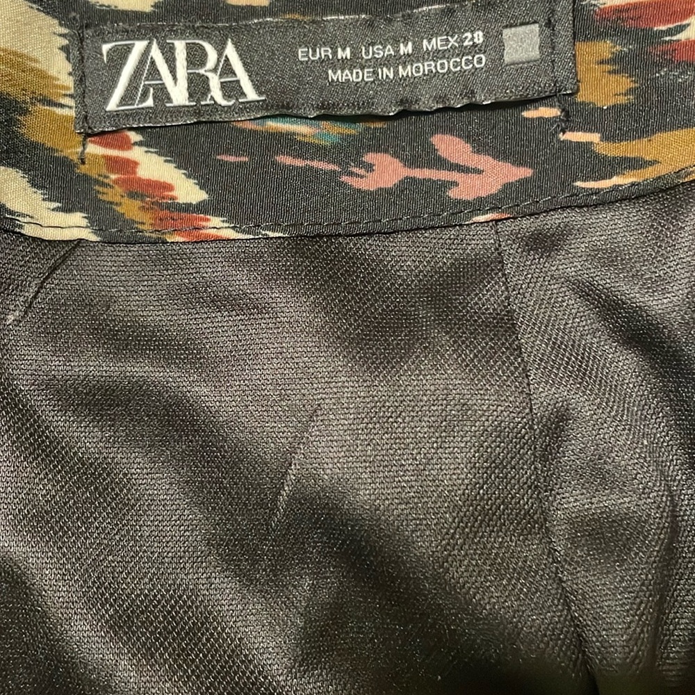 Zara Multicolor Patterned Ruched Mini Skirt - Picture 5 of 5